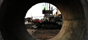 PEERING THROUGH A HOLE