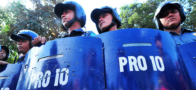 One supporter died of heart attack as police try to bring Regencia to court