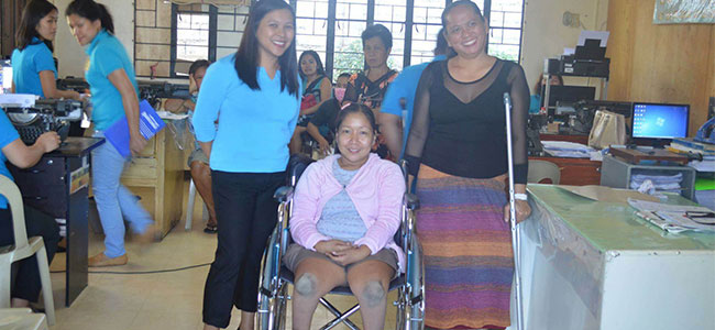 PWDs receive wheelchairs from CSWDO Valencia city