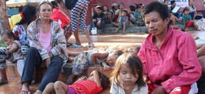 Lagonglong evacuees troop to capitol, ask guv for help