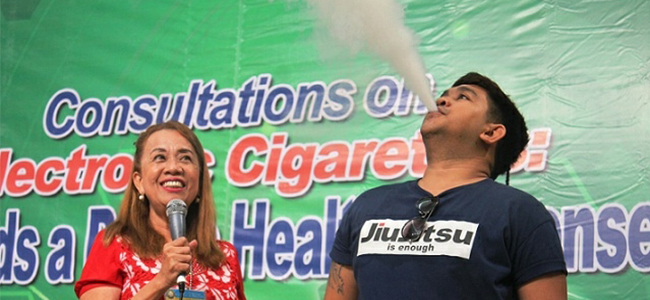 Not smoking, vapers on e-cigarettes