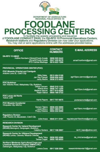 DA-10 adds foodlane processing centers in Normin
