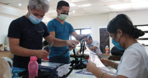 Volunteers make face shields for Iligan front-liners