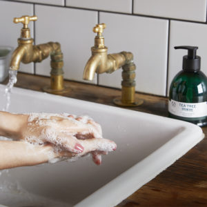 Cleaning and pampering your hands with the Body Shop