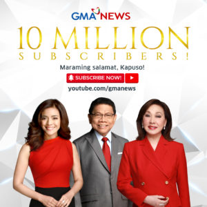 GMA News marks 10 million subs milestone on YouTube, gives GMA Network its 3rd Diamond Creator Award