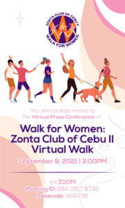 Zonta Club of Cebu II launches “WALK FOR WOMEN”