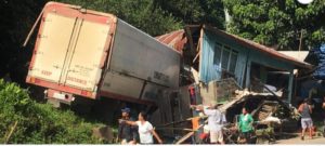 Delivery truck plows 3 homes in Talakag