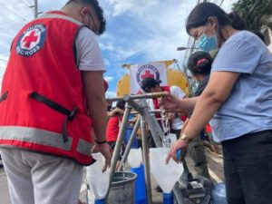 Red Cross deploys water takers in response to typhoon Odette