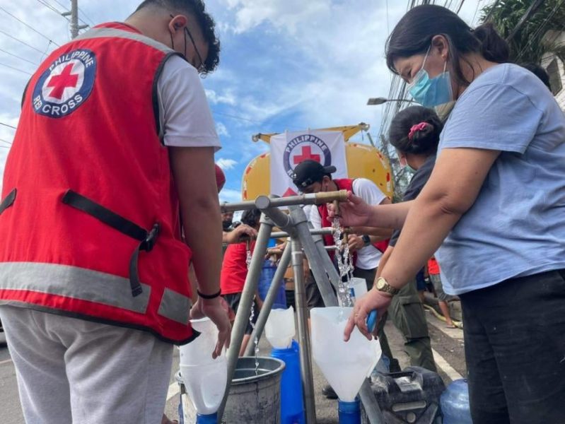 Red Cross deploys water takers in response to typhoon Odette