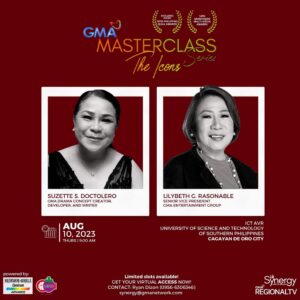 Rasonable, Doctolero to grace ‘GMA Masterclass: The Icons Series’ in Oro