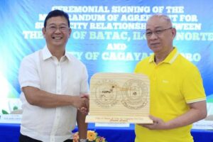 Batac city, Oro sign sisterhood pact
