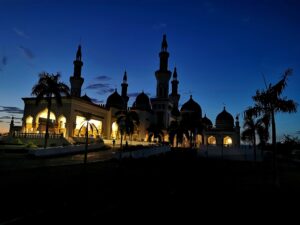 Mosque at sunset