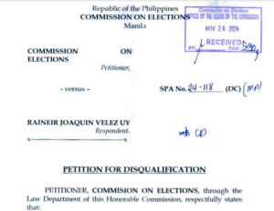 Comelec files DQ case vs Kikang