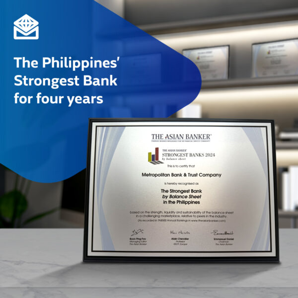 Asian Banker hails Metrobank as the Philippines' strongest bank for fourth straight year