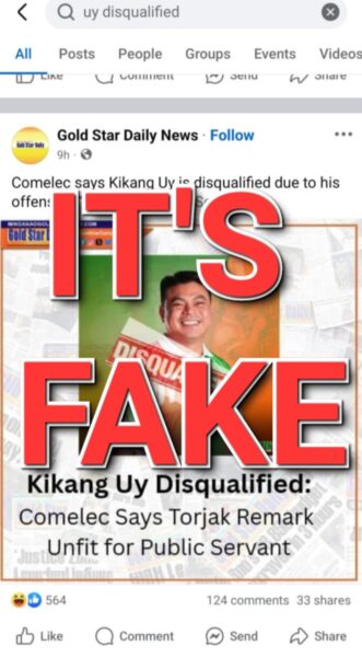 Comelec denies DQ issued to Kapkik
