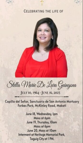 Former Gingoog Mayor Marie Guingona to be laid to rest June 20