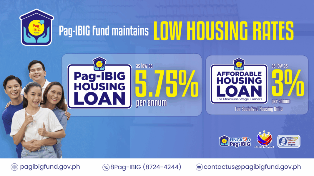 Pag-IBIG Fund maintains low housing loan rates through end of 2025