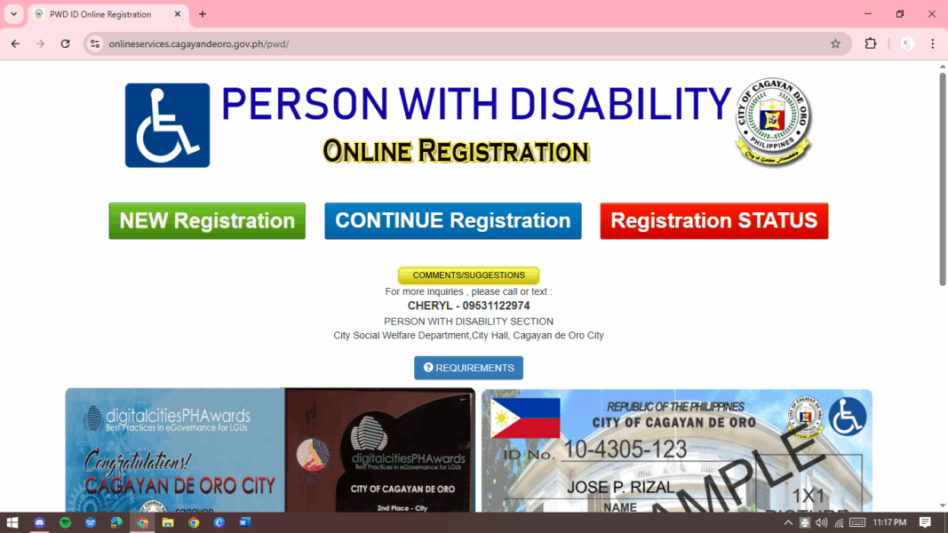 Oro PWD registration portal falls short on accessibility