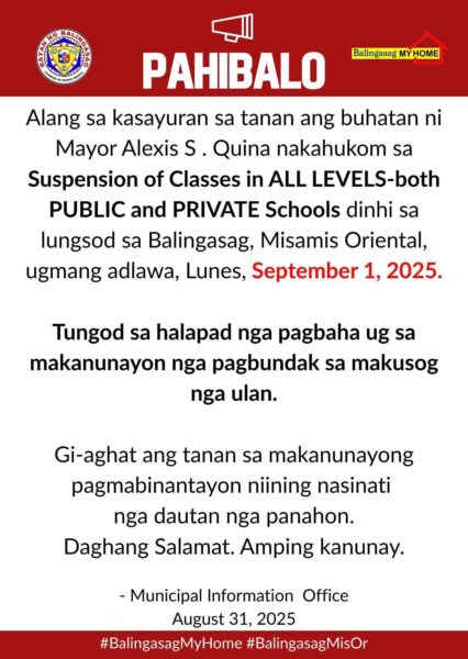 Two Misor towns suspend classes after weekend flooding