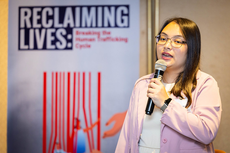 IACAT Executive Director Hannah Lizette Manalili explaining the enforcement of Republic Act 11930 against tech-savvy child exploitation traffickers.