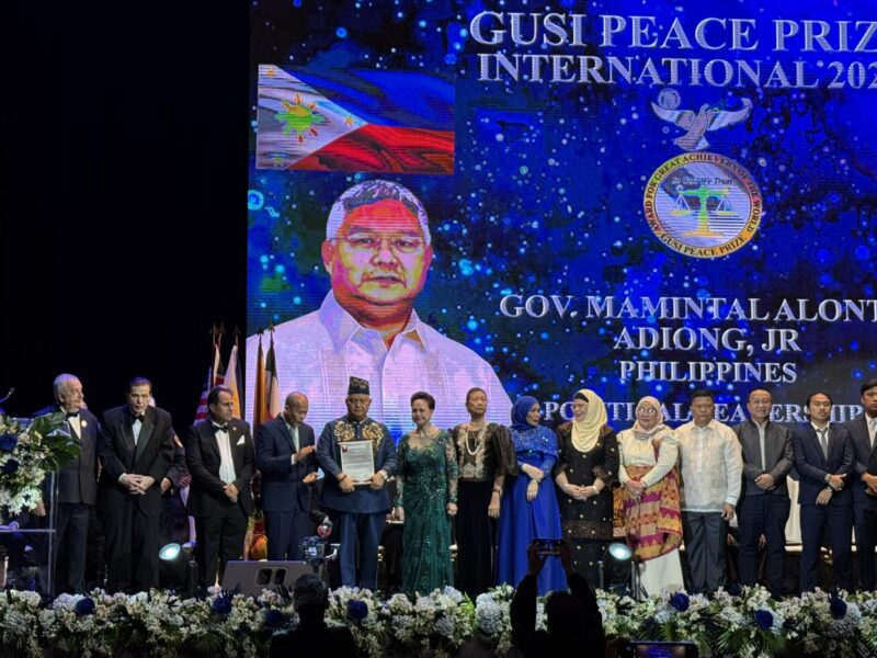 Adiong bags international peace award