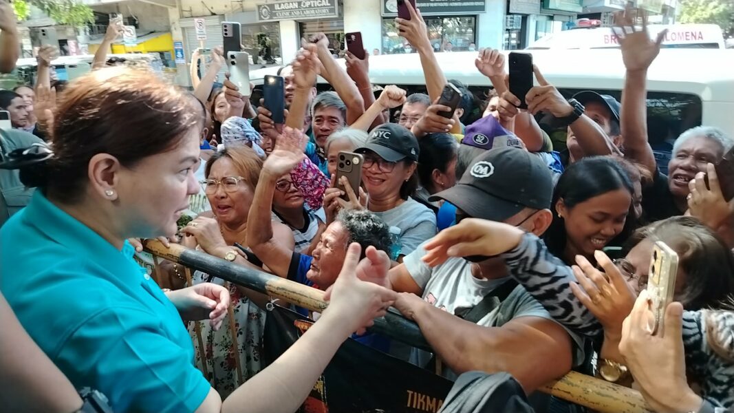 Vice President Sara Duterte distributes relief goods to Iligan City residents displaced by Tropical Storm Basyang. VP Sara visits flood victims in Iligan, February 2026.