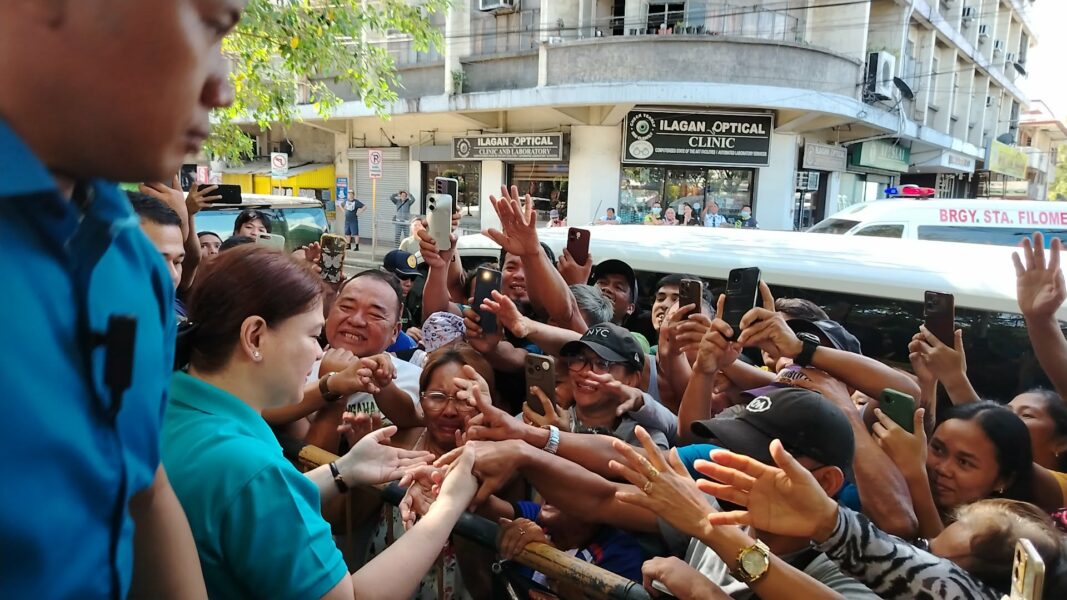 Vice President Sara Duterte distributes relief goods to Iligan City residents displaced by Tropical Storm Basyang. VP Sara visits flood victims in Iligan, February 2026.