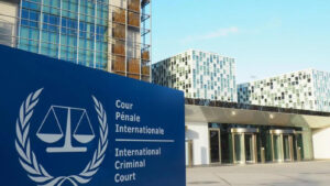 Modern glass and greenery-clad facade of the International Criminal Court (ICC) building in The Hague, Netherlands. Photo: HRW.org