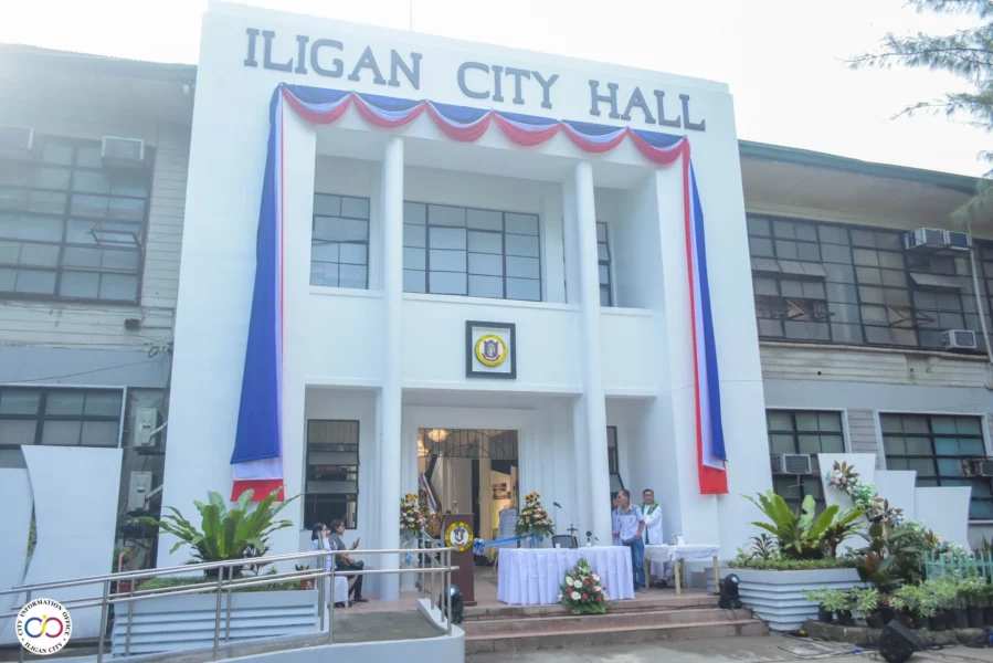 The Iligan City Hall building where a new four-day compressed workweek schedule will be implemented starting March 16, 2026.