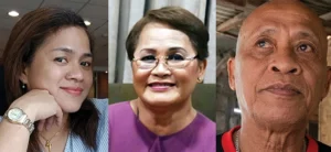Official portraits of Barangay 31 officials Delia Wabe, Diosdado Wabe, and Lycellie Quilantang, who are facing graft charges in Iligan City for an alleged ghost basketball tournament.
