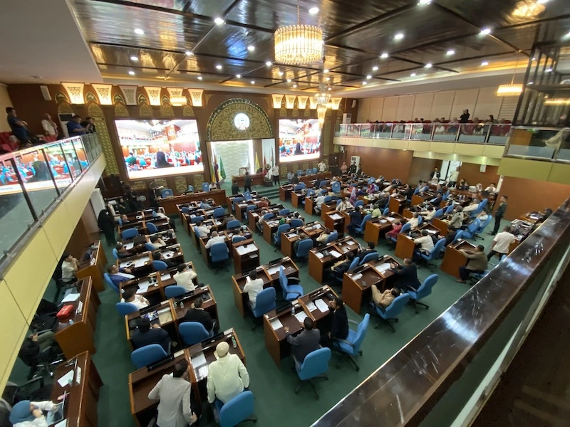The Bangsamoro Transition Authority (BTA) parliament in session at the Bangsamoro Government Center.