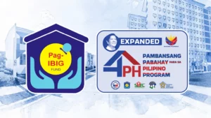 Logo of the Pag-IBIG Fund alongside the official branding for the Expanded Pambansang Pabahay para sa Pilipino (4PH) Program
