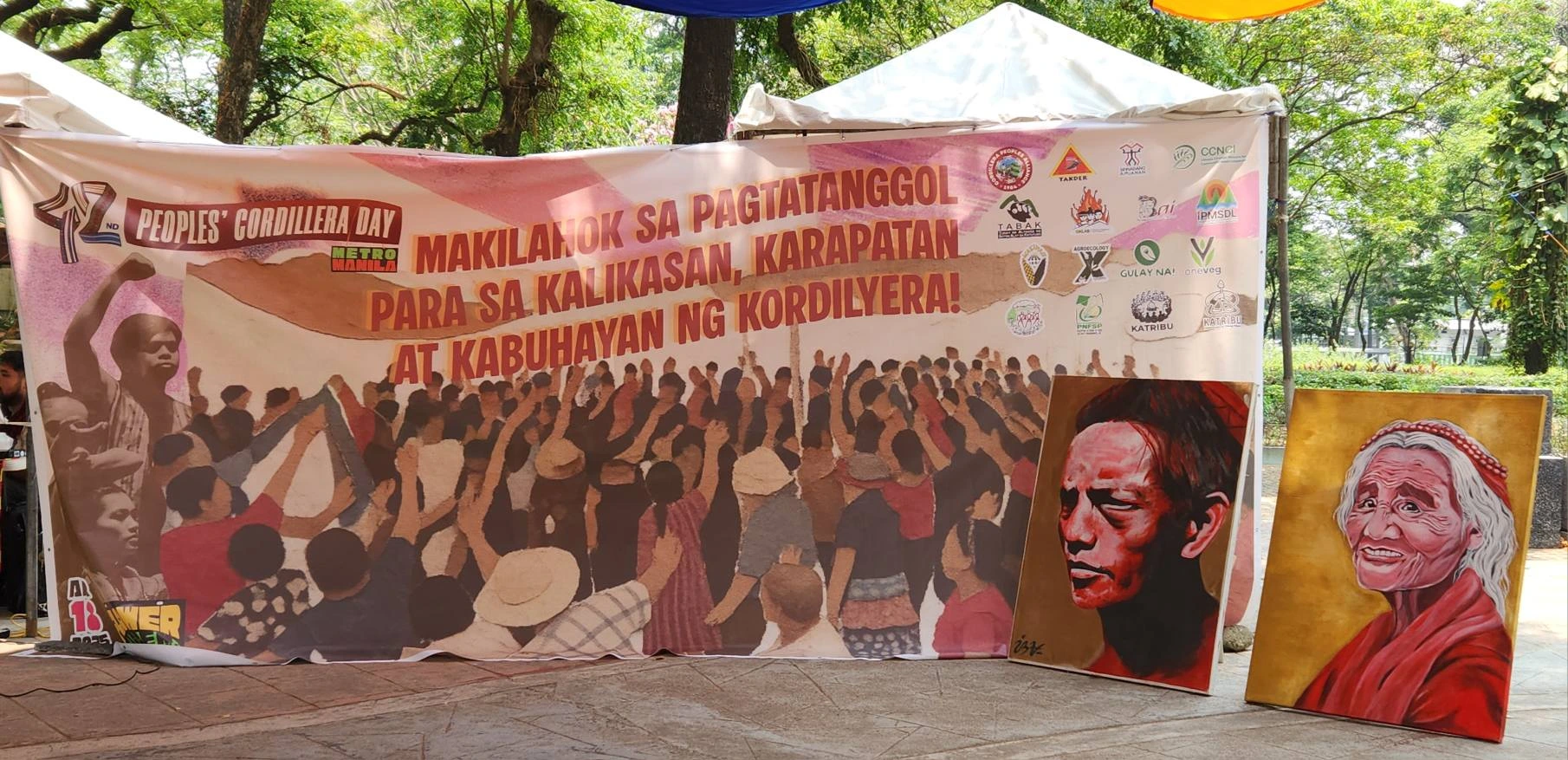 A large-scale mural at the UP Fair Diliman honoring Macli-ing Dulag and the Cordillera struggle for ancestral land rights.