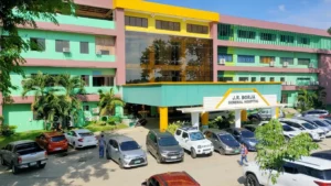 The exterior of J.R. Borja General Hospital in Cagayan de Oro City, designated as the primary site for the Health Emergency Allowance (HEA) distribution for former health personnel on April 29.