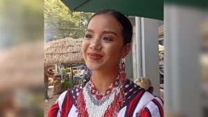 Miss Laga Ta Bukidnon 2026 Ross Lungayan, a proud Talaandig woman, standing resiliently during the Kaamulan Festival 2026 following her pageant victory.