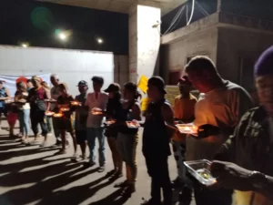 A peaceful prayer rally held by displaced employees of Philippine Sanjia Steel Corporation outside the shuttered industrial plant gates in Tagoloan.