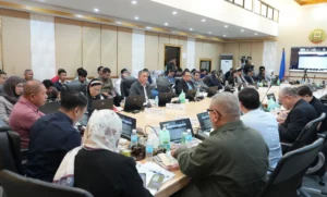 Members of the Bangsamoro Parliament conduct a joint committee hearing to examine MBHTE financial records and fund remittances in Cotabato City.