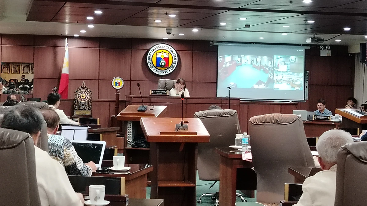 Members of the Cagayan de Oro City Council gather during a legislative session at the City Hall session hall in Cagayan de Oro City on Monday, July 27, 2026. Councilors Imee Rose Moreno and Maximo Rodriguez Jr. called for heightened safety and security protocols in local schools following viral online threats involving a minor that prompted class suspensions across several institutions. (Photo by Shiela Mae Butlig)