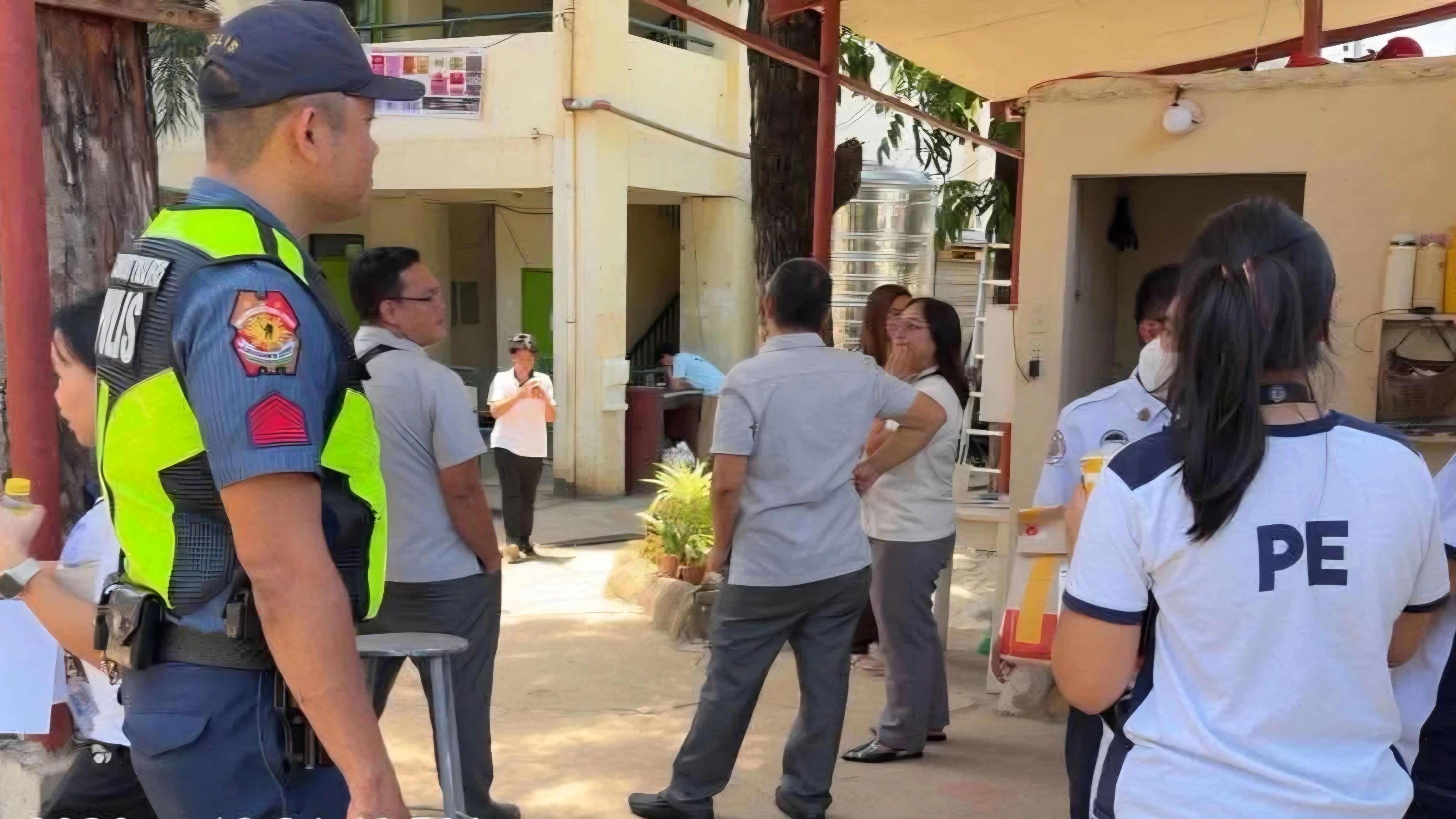 CAMPUS SAFETY. Police personnel from Cagayan de Oro City Police Station 3 conduct a school visitation and dialogue with students and school personnel at Gusa Regional Science High School on July 15, reinforcing campus safety, crime prevention awareness, and emergency reporting as the school continues to address a reported sexual harassment complaint through due process. (Photo courtesy of Gusa Regional Science High School)