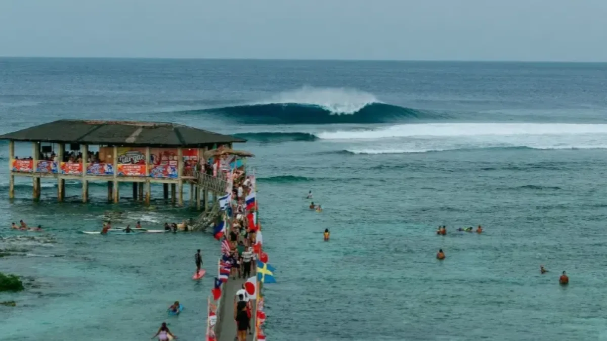 WORLD-CLASS WAVES. The iconic Cloud 9 Boardwalk in Siargao is set to host the Philippines' first-ever World Surf League (WSL) Championship Tour event this October, bringing the world's top surfers to the island while opening opportunities for local youth and boosting tourism. (Photo courtesy of Philippine Tourism USA)