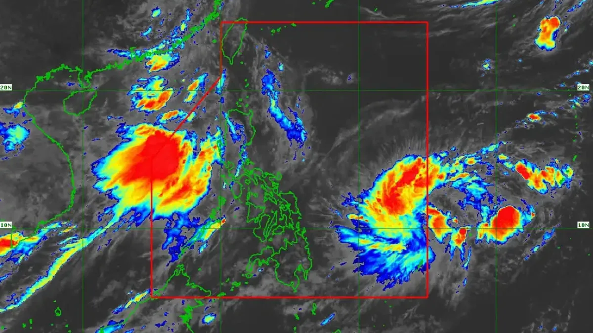 The Philippine Atmospheric, Geophysical and Astronomical Services Administration (PAGASA) issued a severe weather advisory at 11:00 AM on Monday, July 13, 2026, confirming that a low pressure area has upgraded into Tropical Depression Haishen. Forecasters state the cyclone maintains a central pressure of 1006 hPa with strong winds extending up to 480 kilometers from its center. Photo coutesy of DOST Pag-Asa