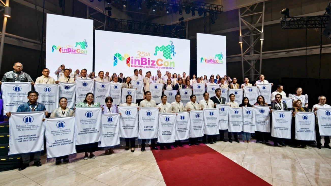 UNITED BUSINESS LEADERS. Chamber of commerce and industry leaders from across Mindanao gather at the 35th Mindanao Business Conference (MinBizCon) on Aug. 11–13 in Cagayan de Oro City, strengthening collaboration on investment, innovation, sustainability, and inclusive economic growth. (Photo courtesy of JAKA/PIA-10)
