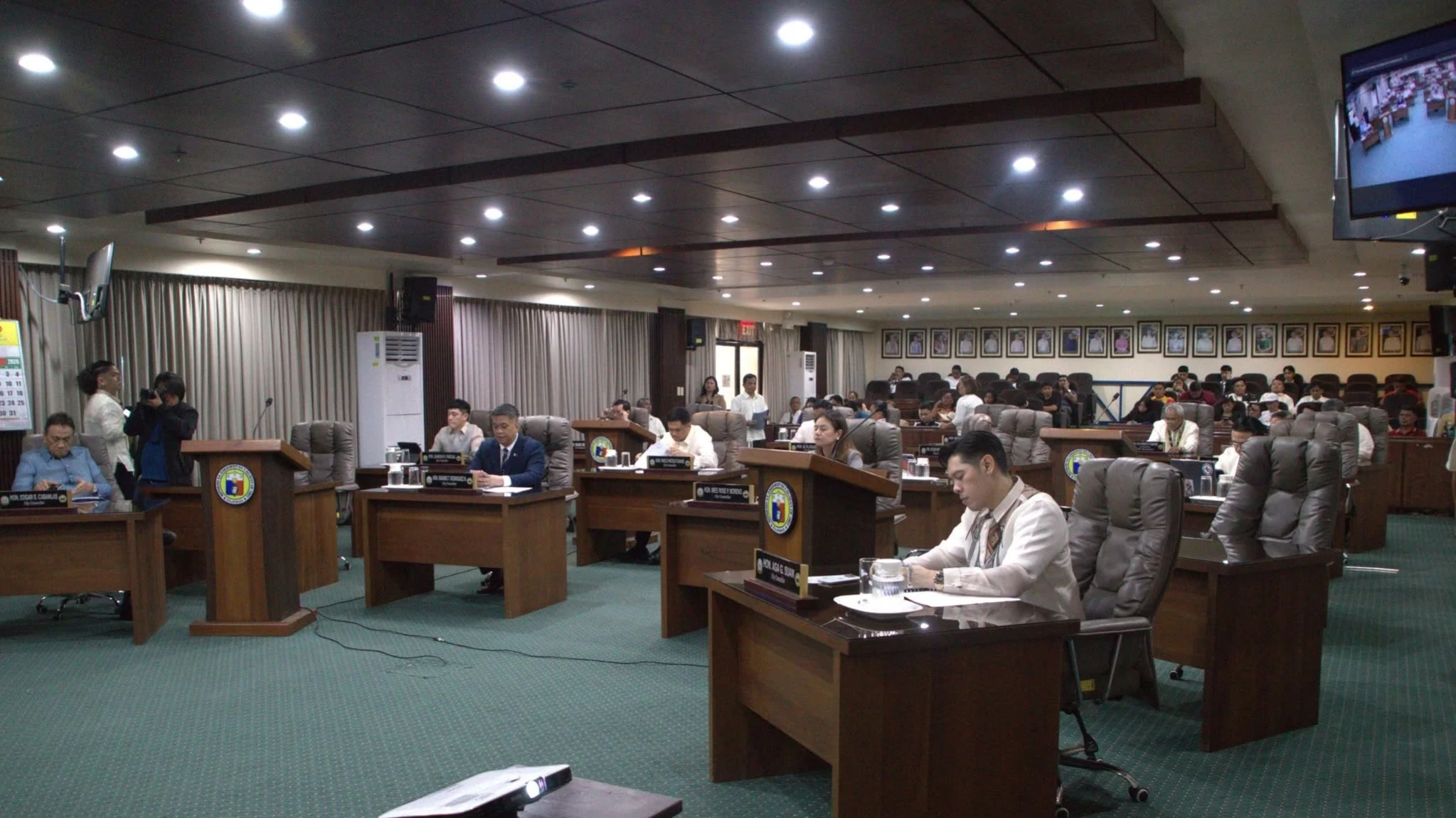 Members of the Cagayan de Oro City Council attend a regular session at the Session Hall of the Legislative Building on Monday, Aug. 3, 2026. Councilor Enrico Salcedo, chairperson of the Committee on Transportation, announced that the council will study the planned regional rollout of Green GSM electric taxis to ensure local driver interests are protected. (Photo courtesy of The Gavel / Cagayan de Oro City Council)