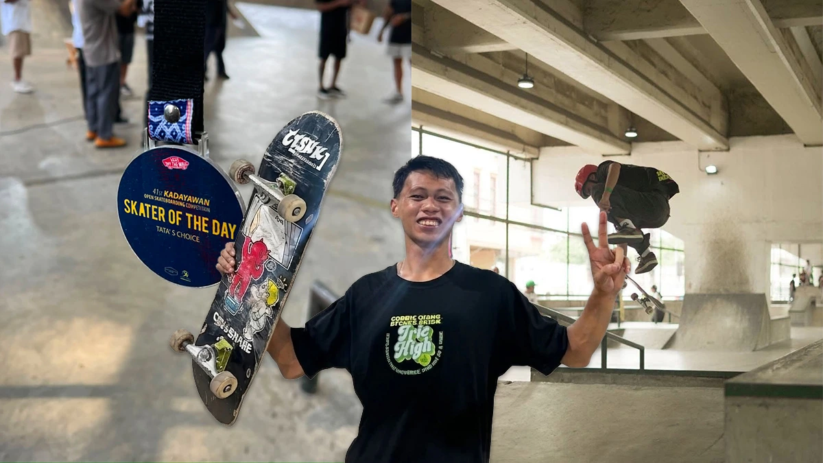 Cagayan de Oro's Garren Pol Garrido displays his award-winning style at the 41st Kadayawan Festival Open Skateboarding Competition in Davao City, earning the "Skater of the Day" title. (Photo courtesy of Skateboarding Dabaw, and Garren Pol Garrido)