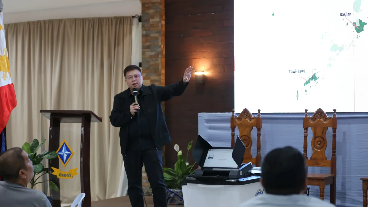 VOTER EDUCATION. Commission on Elections spokesperson Lawyer John Rex Laudiangco discusses efforts to prepare BARMM voters for the Sept. 14 First Parliamentary Elections during a media briefing in Cagayan de Oro City. The campaign covers the parliamentary system, voting procedures, vote-counting machines, and election-related misinformation. (Photo courtesy of  JAKA/PIA-10)