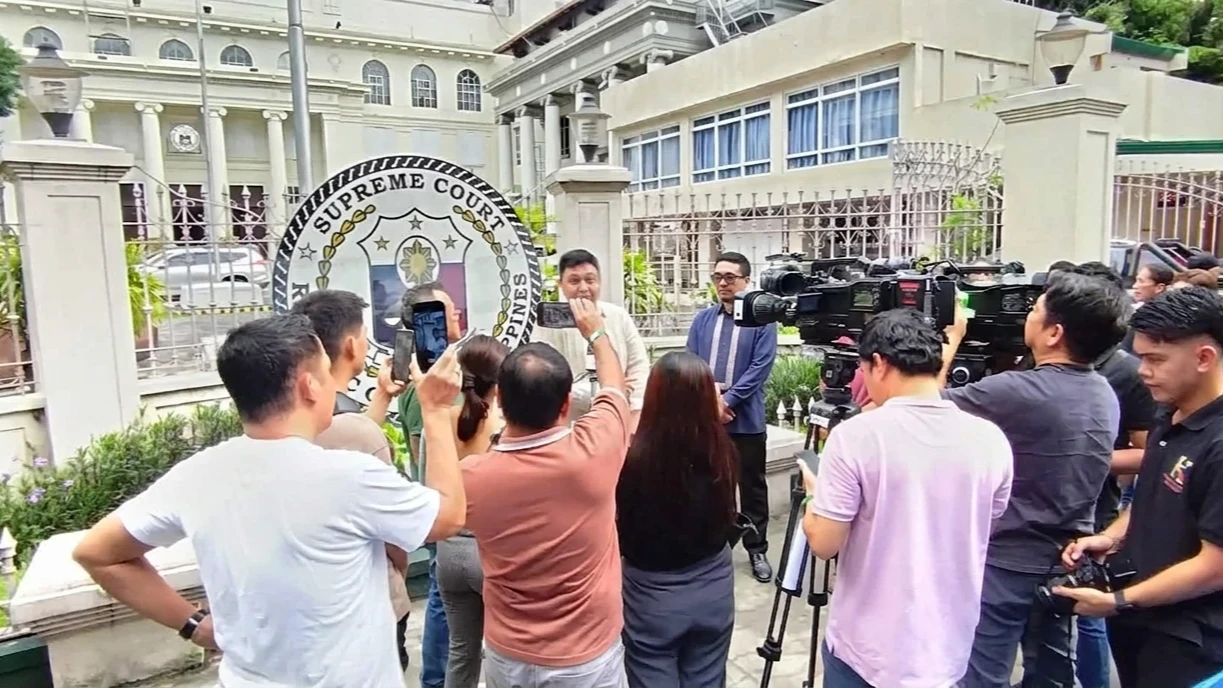 UNLOCK P60 WAGE HIKE. Labor leaders and members of the Nagkaisa Labor Coalition and Federation of Free Workers (FFW) face the media after filing their petition before the Supreme Court on Wednesday morning, August 12, 2026, in front of the SC along Padre Faura Street, Manila. The labor groups are seeking a ₱60 daily wage increase for workers. (Supplied photo)