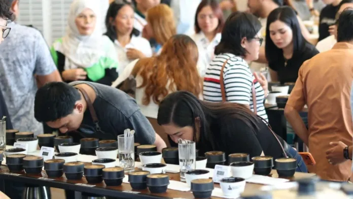 COFFEE SHOWCASE | Judges and industry buyers evaluate coffee samples during the Southeast Asia Green Coffee Competition in Valencia City, held alongside the Bukidnon Coffee Festival on May 29–31, 2026, highlighting local coffee for wider markets. (Photo courtesy of SEA Green Coffee)