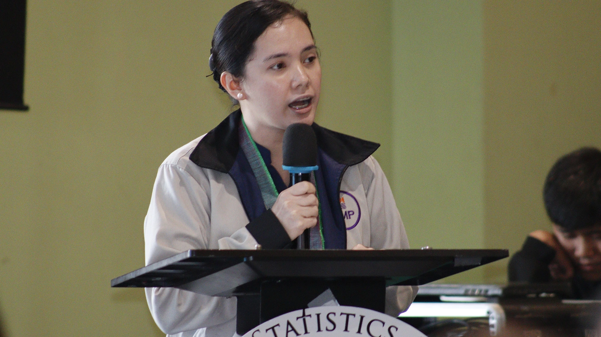 FISHERIES GROWTH & SUSTAINABILITY. Stephanie C. Tomarong, officer-in-charge of the Bureau of Fisheries and Aquatic Resources Region 10 (BFAR-10) Planning, Monitoring, and Evaluation Unit, speaks during a statistical presentation in Cagayan de Oro City. Tomarong outlined priority aquaculture commodities—including bangus, tilapia, and rabbitfish—to help sustain Northern Mindanao’s fish supply following a 12.5 percent surge in total regional fish harvest. (Photo courtesy of PSA-10)