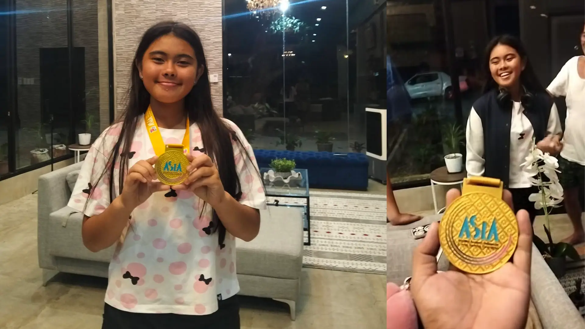 Student-athlete Alexis Angela Philippe P. Laranjo displays her gold medal alongside family members after returning home to Tacurong City, Sultan Kudarat. Competing under team "Lily" with India's Rudra Kumar, the Notre Dame of Tacurong College archer secured top honors in the recurve under-18 mixed team division, earning commendations from the Philippine Embassy in Bangladesh and her local school community. (Photo courtesy of El Mar Facebook)
