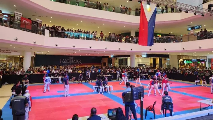 Competitors battle across multiple mats during the Philippine Taekwondo Association Best of the Best Taekwondo Championships on 2023. (File photo courtesy of Philippine Taekwondo Association)